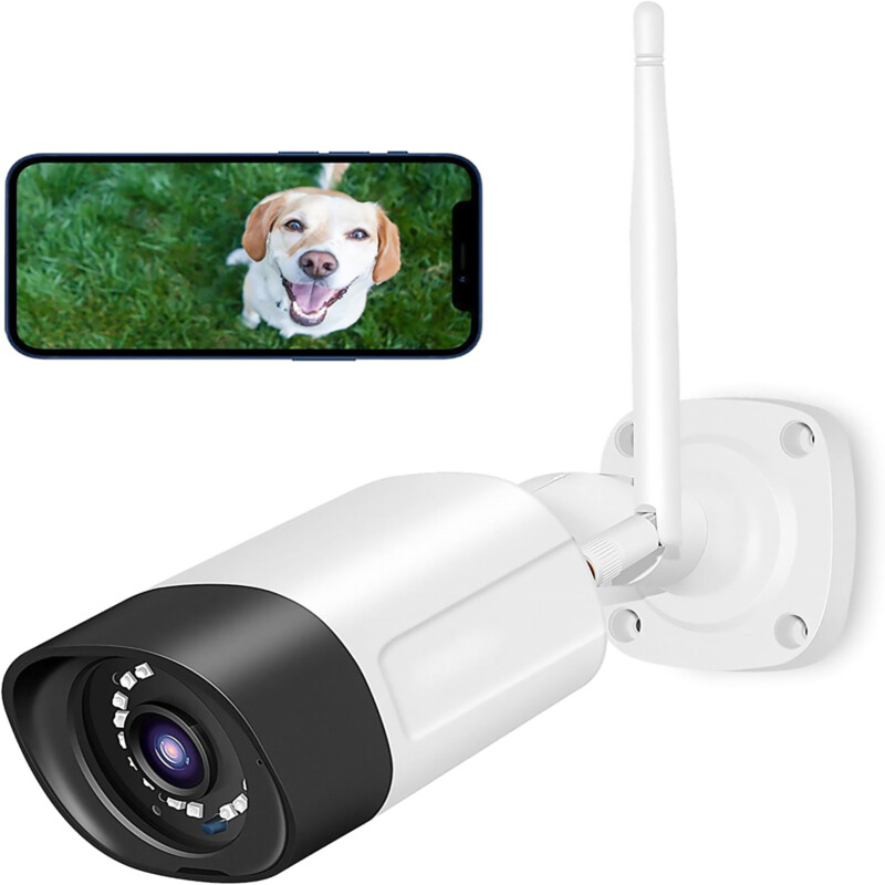 2K Security Camera Wireless 3MP Surveillance Cameras Working with Alexa ...